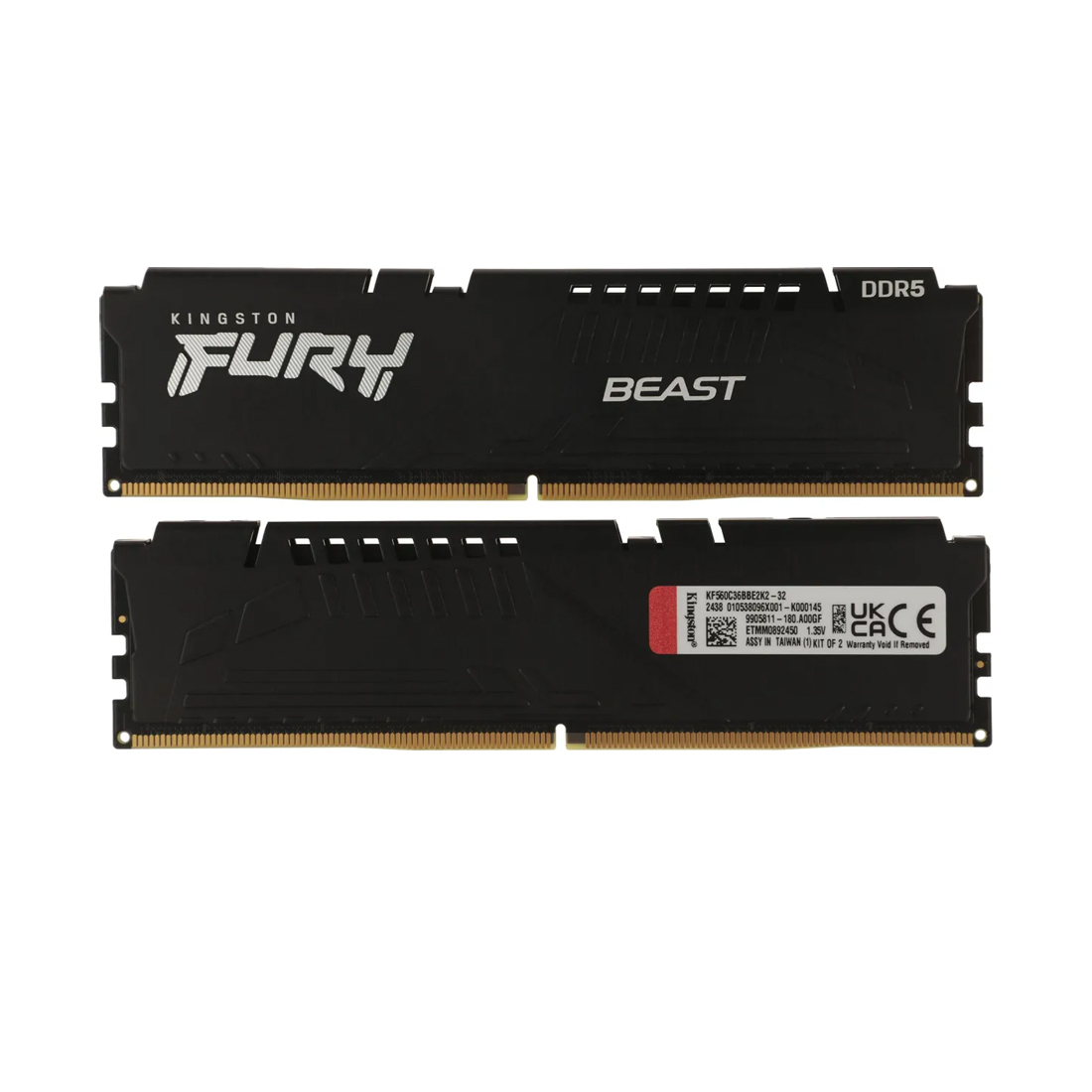 Комплект модулей памяти Kingston FURY Beast Black KF560C36BBE2K2-32 DDR5 32GB (Kit 2x16GB) 6000MHz — фото, характеристики