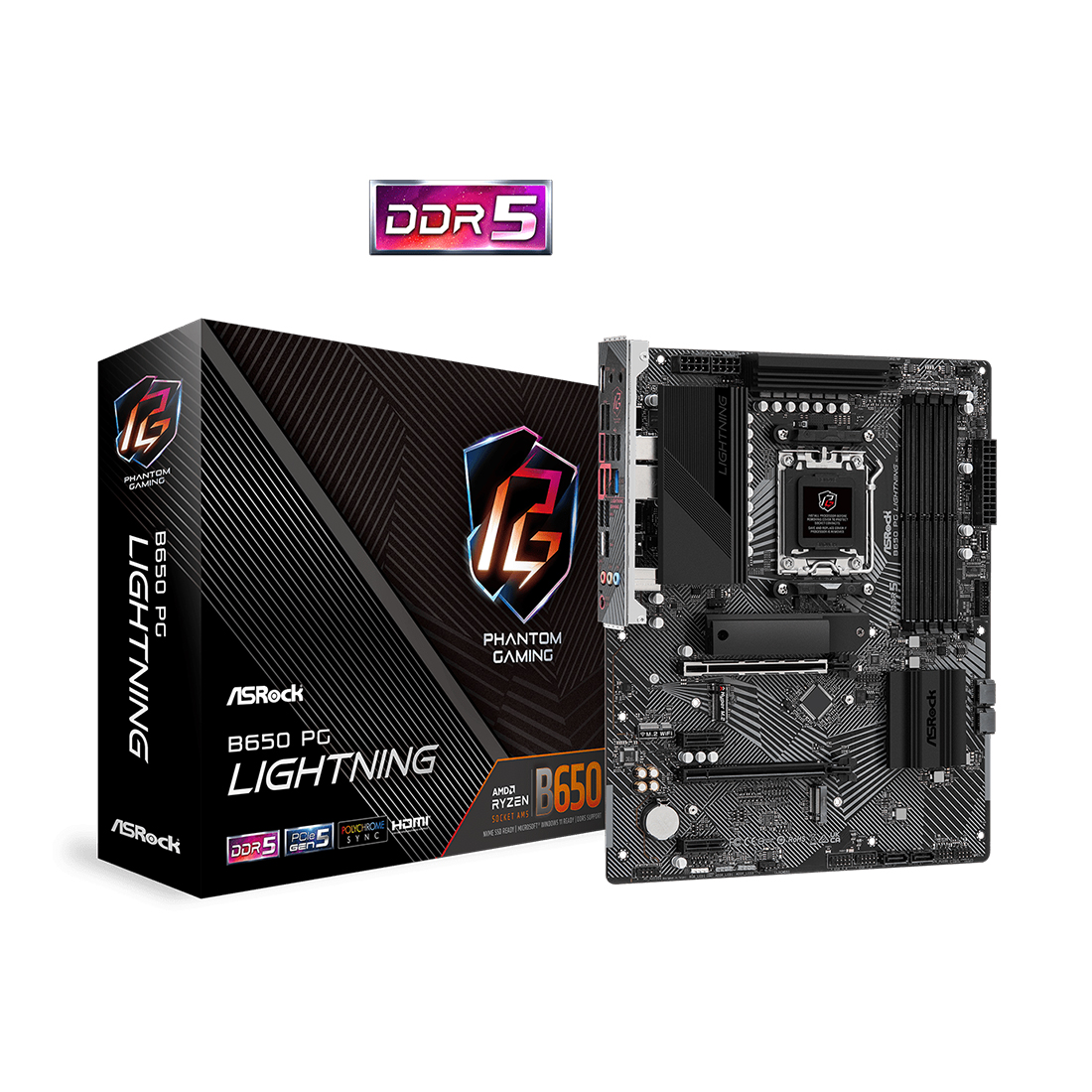 Материнская плата ASRock B650 PG LIGHTNING — фото, характеристики