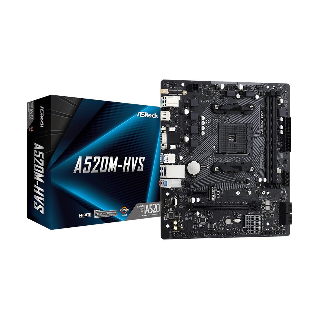 Материнская плата ASRock A520M-HVS — фото, характеристики