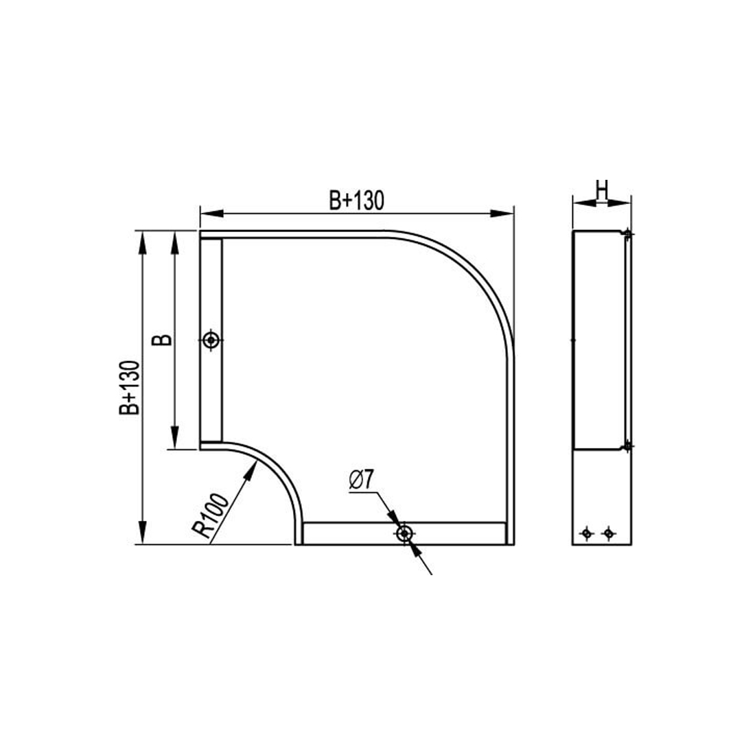 Угол CPO 90 гориз 90° DKC 200х100 в комплекте