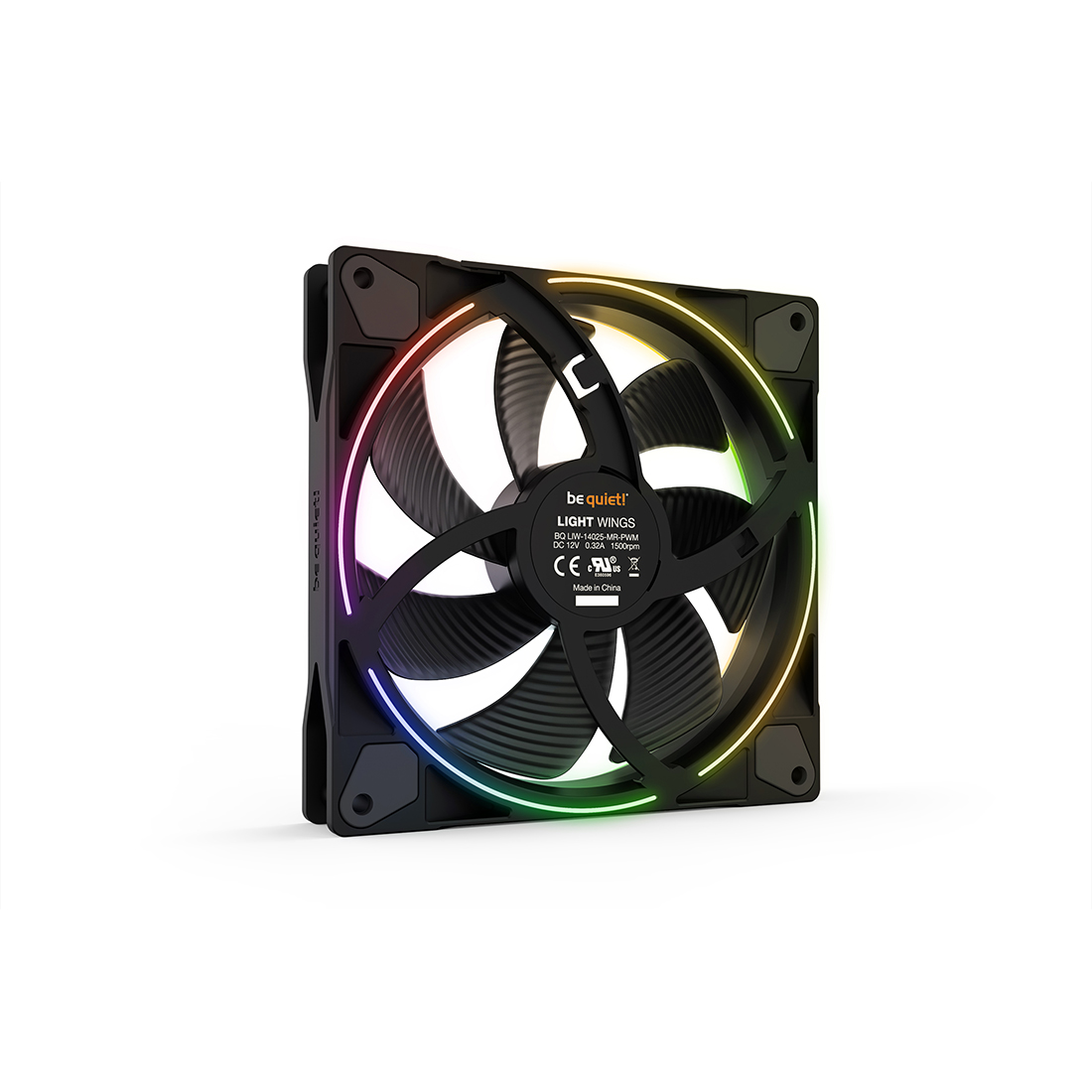 Вентилятор для компьютерного корпуса Bequiet! Light Wings 140mm PWM ARGB — фото, характеристики