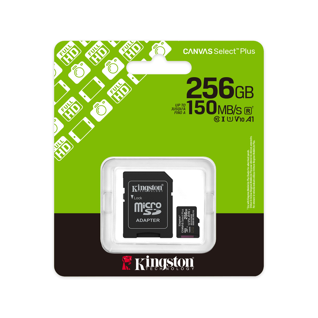 Карта памяти Kingston SDCS3/256GB Canvas Select Plus A1 U1 V10 256GB