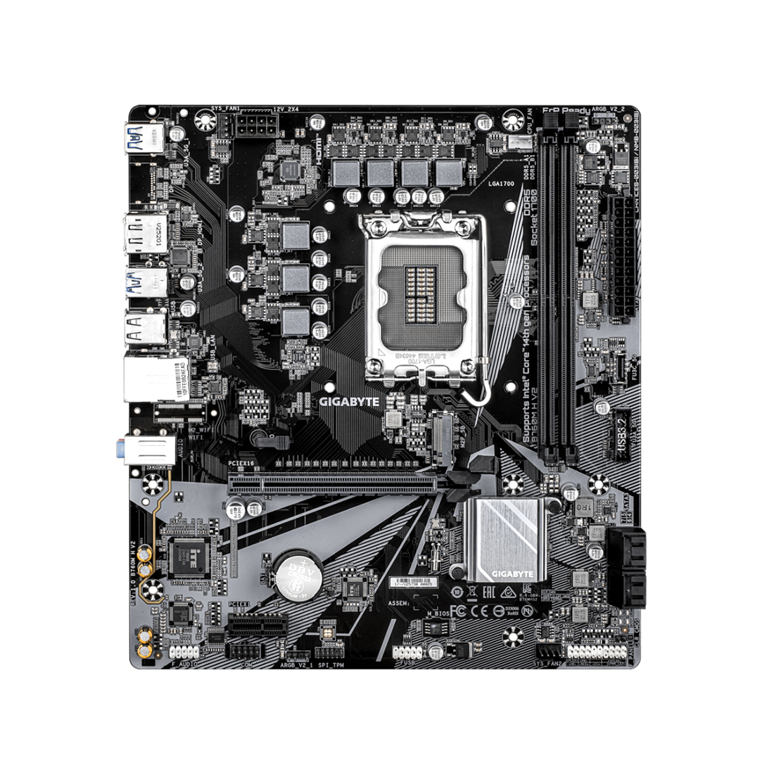 Материнская плата Gigabyte B760M H V2 — фото, характеристики