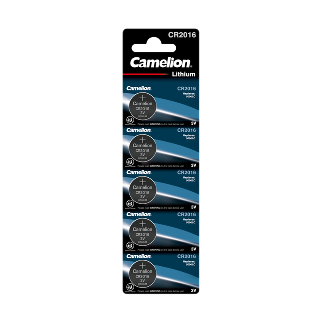 Батарейка CAMELION Lithium CR2016-BP5 5 шт. в блистере