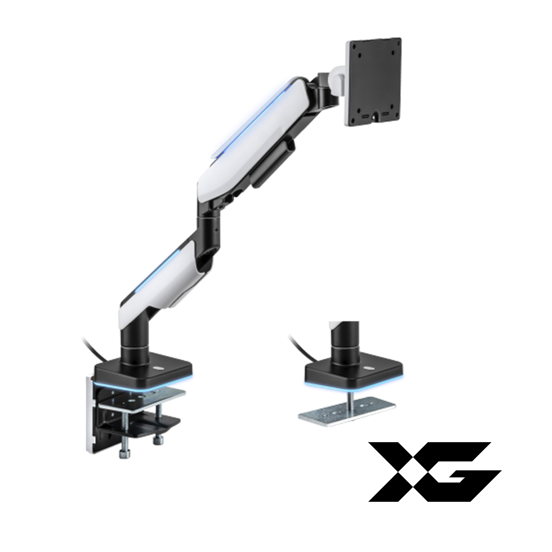 Настольный кронштейн с газлифтом XG MGG-1749 white для 1 монитора (17"-49") Белый — фото, характеристики