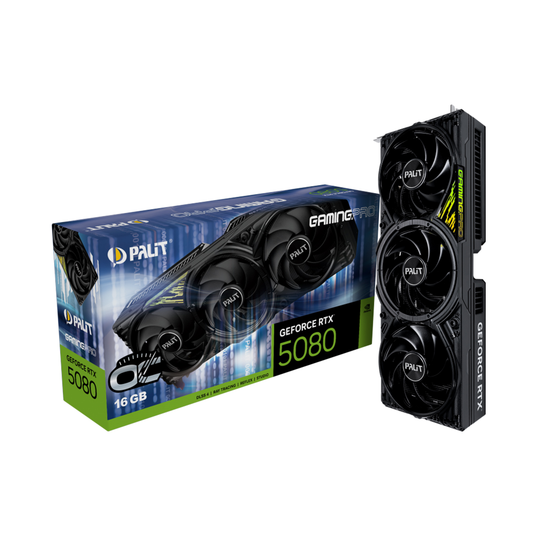 Видеокарта PALIT RTX5080 GAMINGPRO OC V1 16GB (NE75080S19T2-GB2031Y) — фото, характеристики