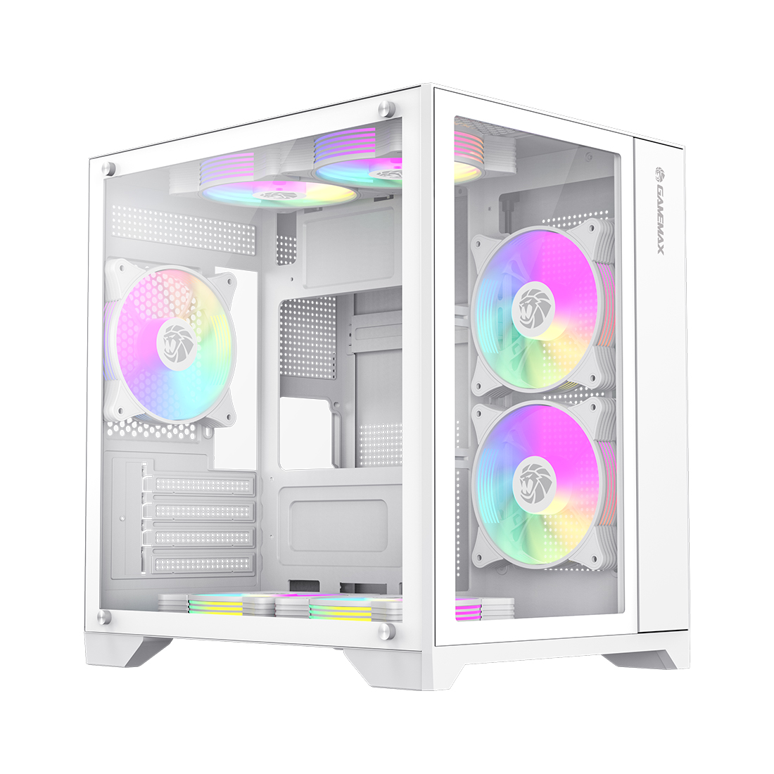 Компьютерный корпус Gamemax Infinity Mini 7 ARGB Fans + Controller White без Б/П — фото, характеристики