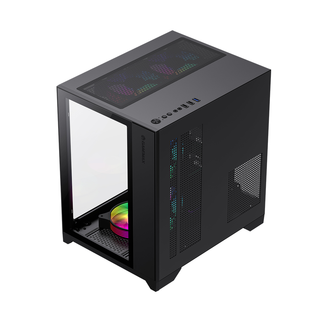 Компьютерный корпус Gamemax Infinity Mini 7 ARGB Fans + Controller Black без Б/П — фото, характеристики