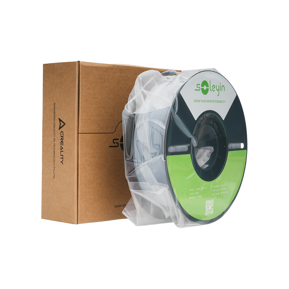 Филамент для 3D-печати Creality Soleyin Ultra PLA 3301010606 (серый)