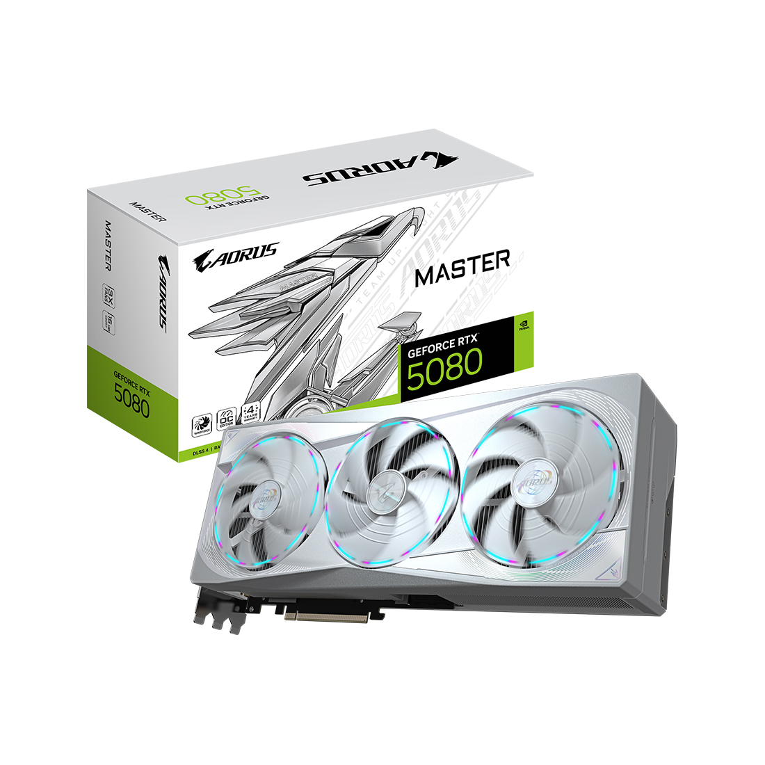 Видеокарта Gigabyte (GV-N5080AORUSM ICE-16GD) RTX5080 AORUS MASTER ICE 16G — фото, характеристики