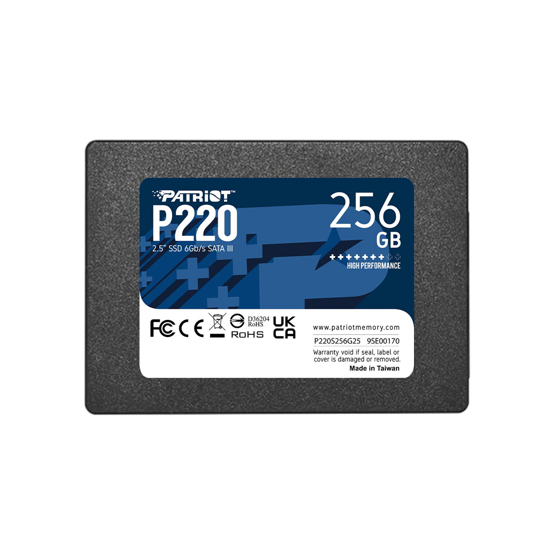 Твердотельный накопитель SSD Patriot P220 256GB SATA III — фото, характеристики