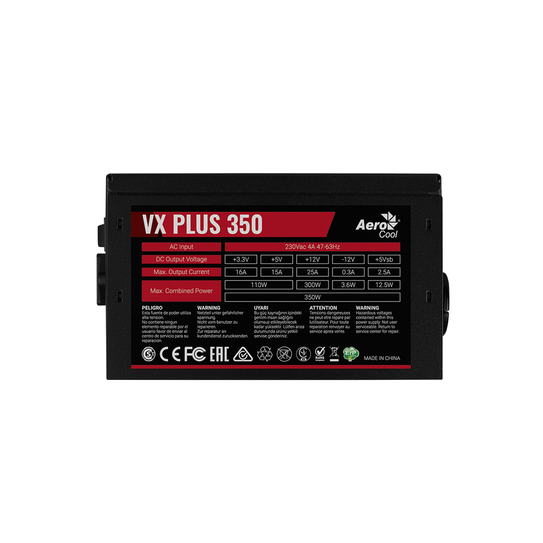 Блок питания Aerocool VX PLUS Stealth 350 — фото, характеристики