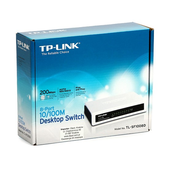 Коммутатор TP-Link TL-SF1008D — детальное фото