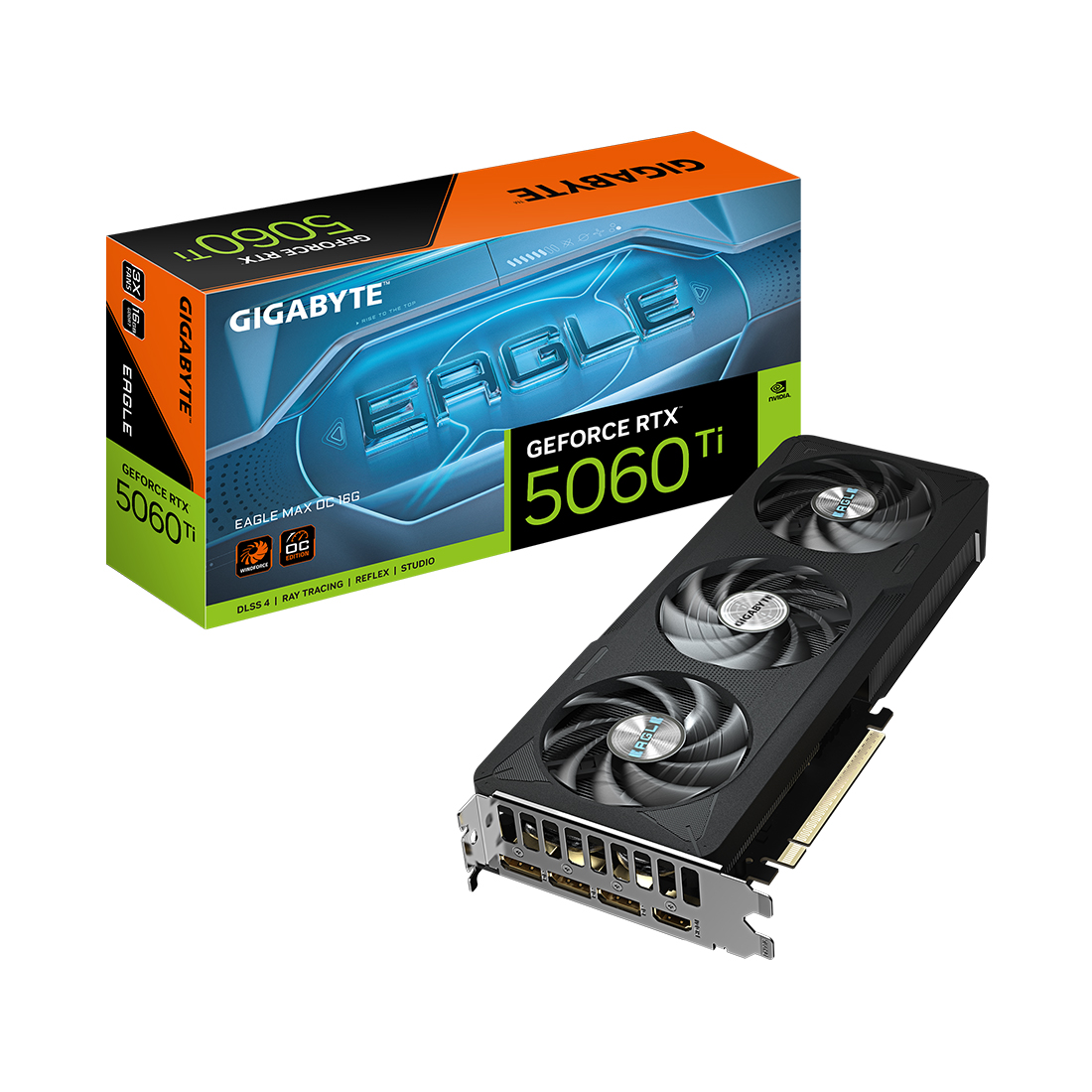 Видеокарта Gigabyte (GV-N506TEAGLEMAX OC-16GD) RTX5060Ti EAGLE MAX OC 16G — фото, характеристики
