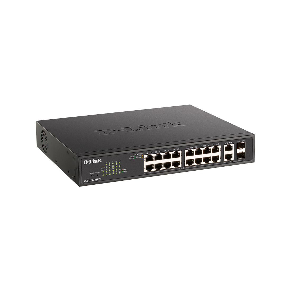 Коммутатор D-Link DGS-1100-18PV2/A3A — детальное фото