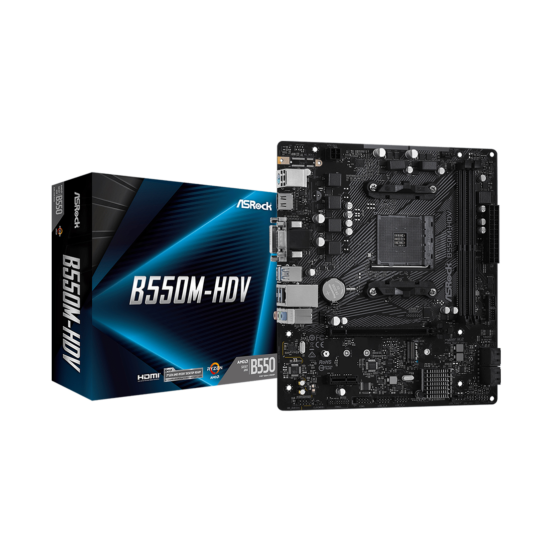 Материнская плата ASRock B550M-HDV — фото, характеристики