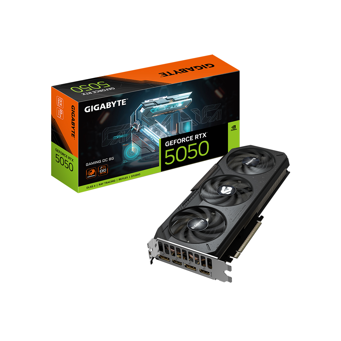Видеокарта Gigabyte (GV-N5050GAMING OC-8GD) RTX5050 GAMING OC 8G — фото, характеристики