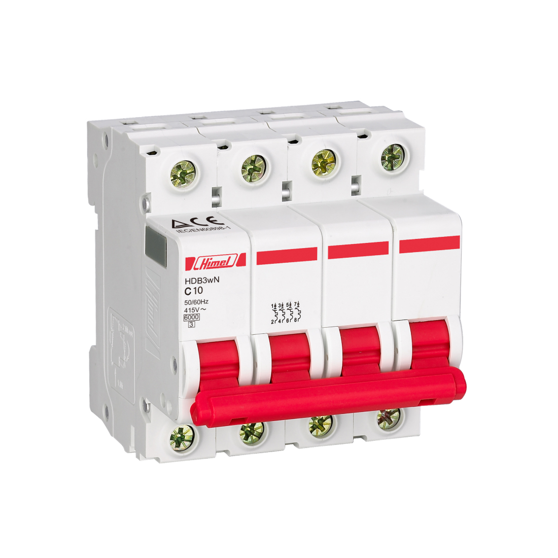 Автоматический выключатель Himel HDB3w 4Р 10А С 4,5кА