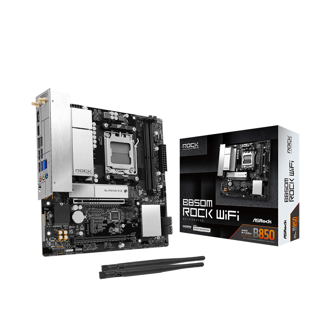 Материнская плата ASRock B850M Rock WiFi — фото, характеристики