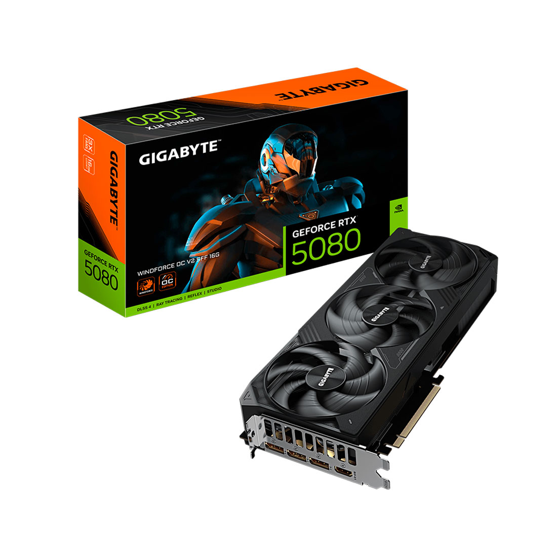 Видеокарта Gigabyte (GV-N5080WF3OCV2-16GD) RTX5080 WINDFORCE OC V2 16G — фото, характеристики
