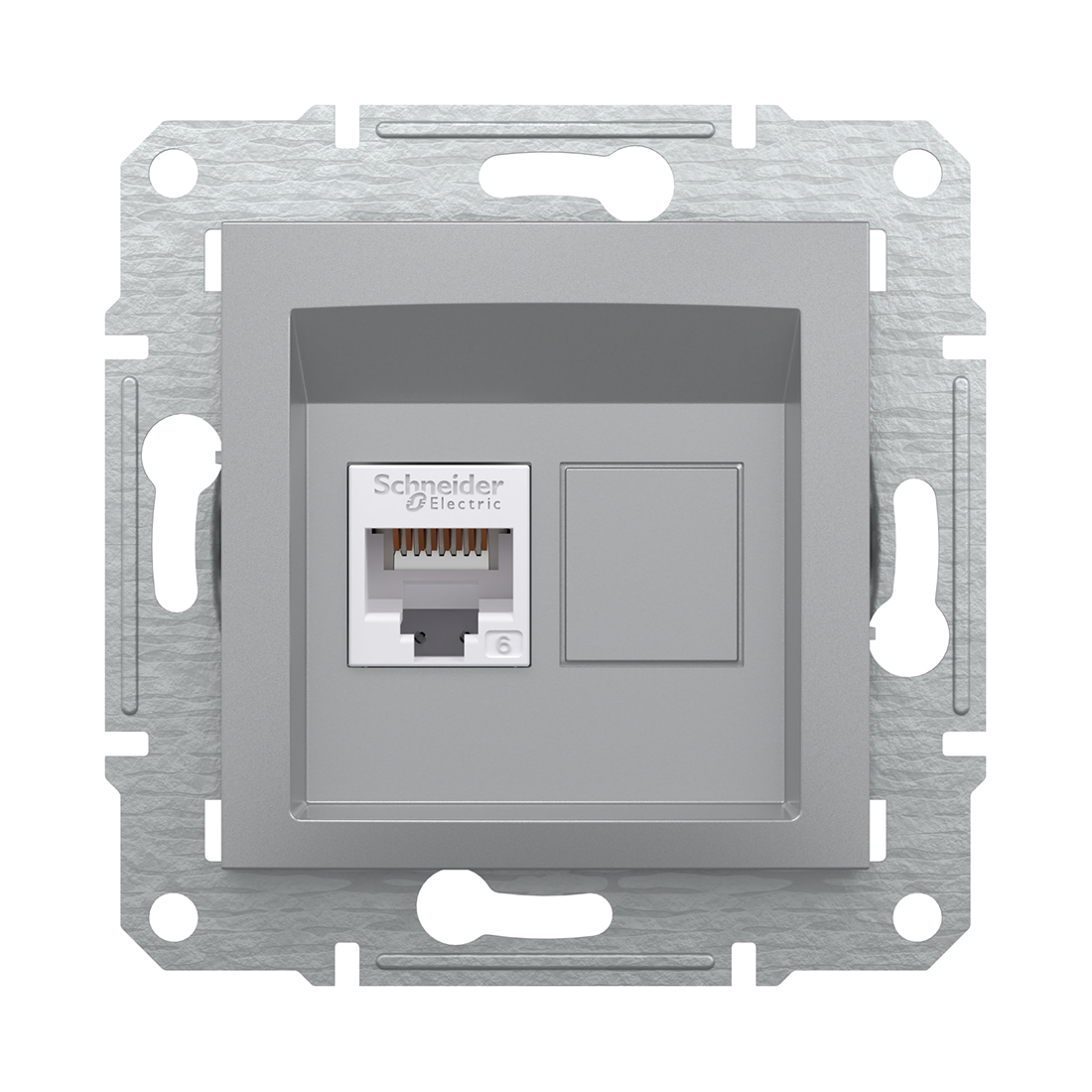 Розетка компьютерная SE EPH4700161 Asfora RJ45 кат.6e механизм алюминий