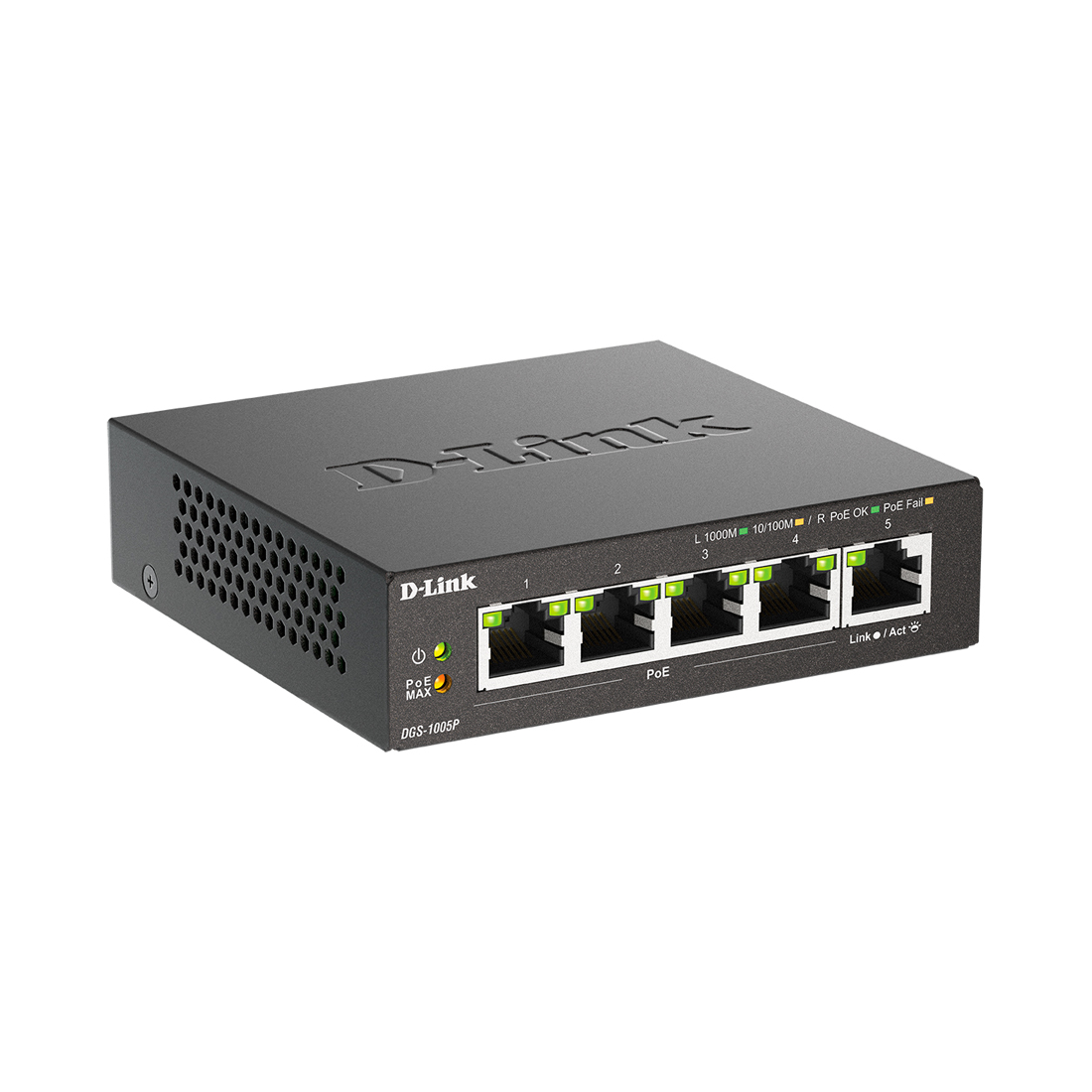 Коммутатор D-Link DGS-1005P/B3A — изображение товара
