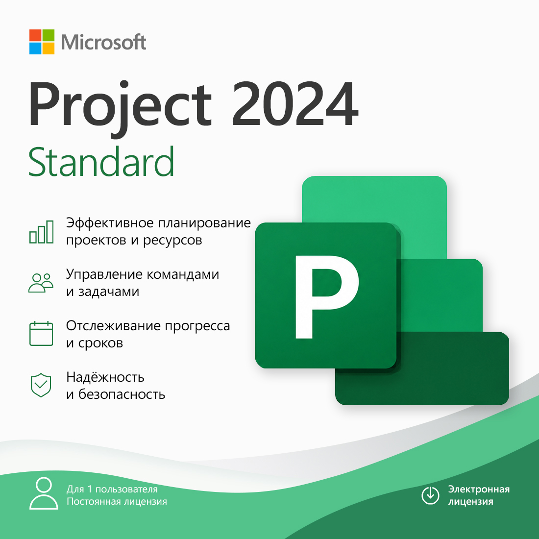 Электронная лицензия (ESD ключ) Microsoft Project Standard 2024 — фото, характеристики