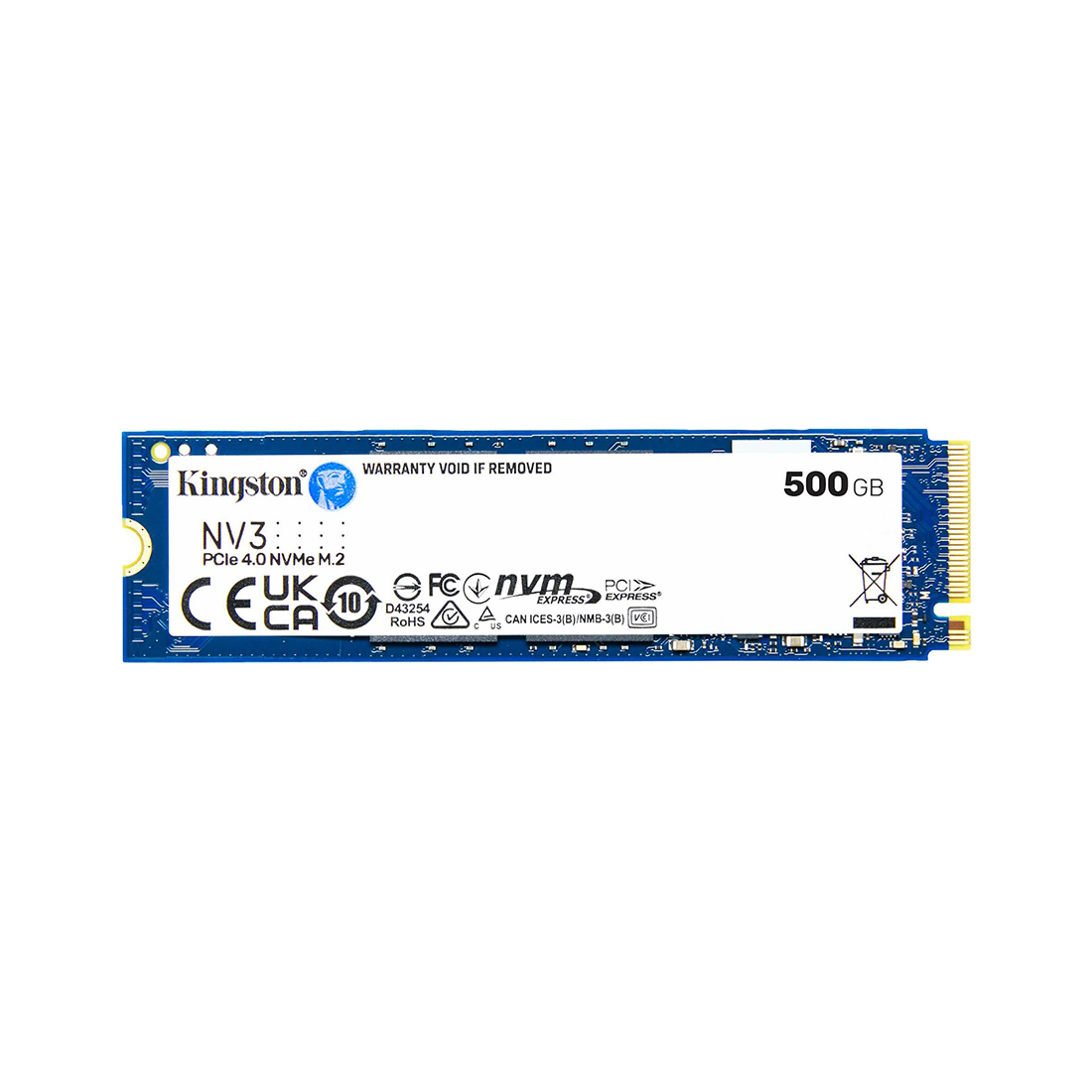 Твердотельный накопитель SSD Kingston NV3 SNV3S/500G M.2 NVMe PCIe 4.0x4 — фото, характеристики