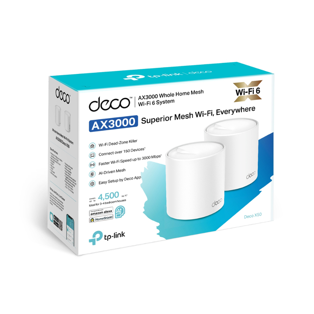 Беспроводная MESH-система Wi-Fi TP-Link Deco X50(2-pack) — детальное фото