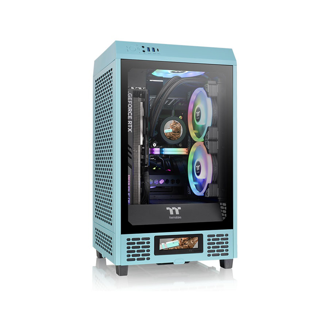 Компьютерный корпус Thermaltake The Tower 200 Turquoise Mini Chassis без Б/П — фото, характеристики