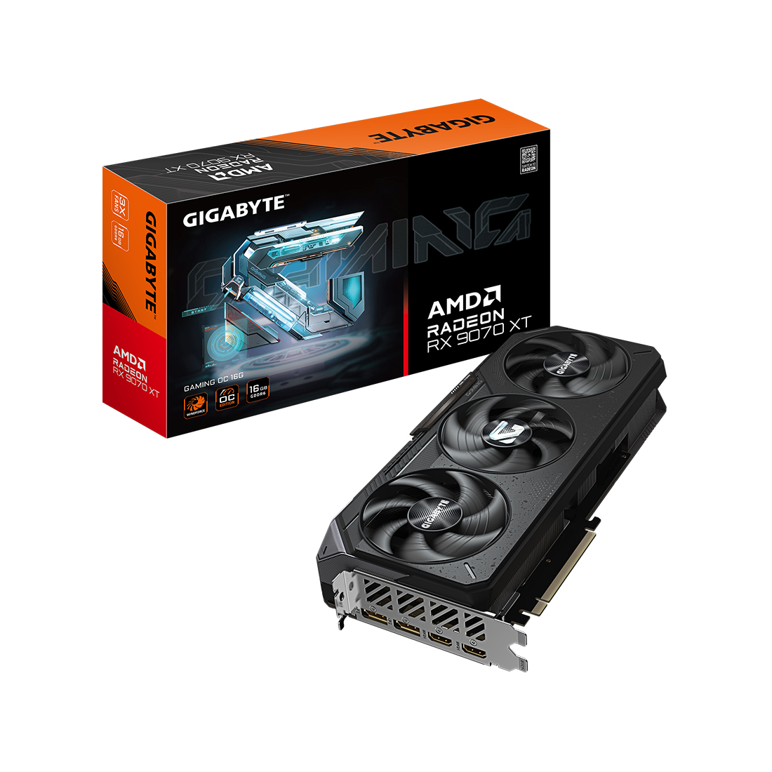 Видеокарта Gigabyte (GV-R9070XTGAMING OC-16GD) Radeon RX 9070 XT GAMING OC 16G — фото, характеристики