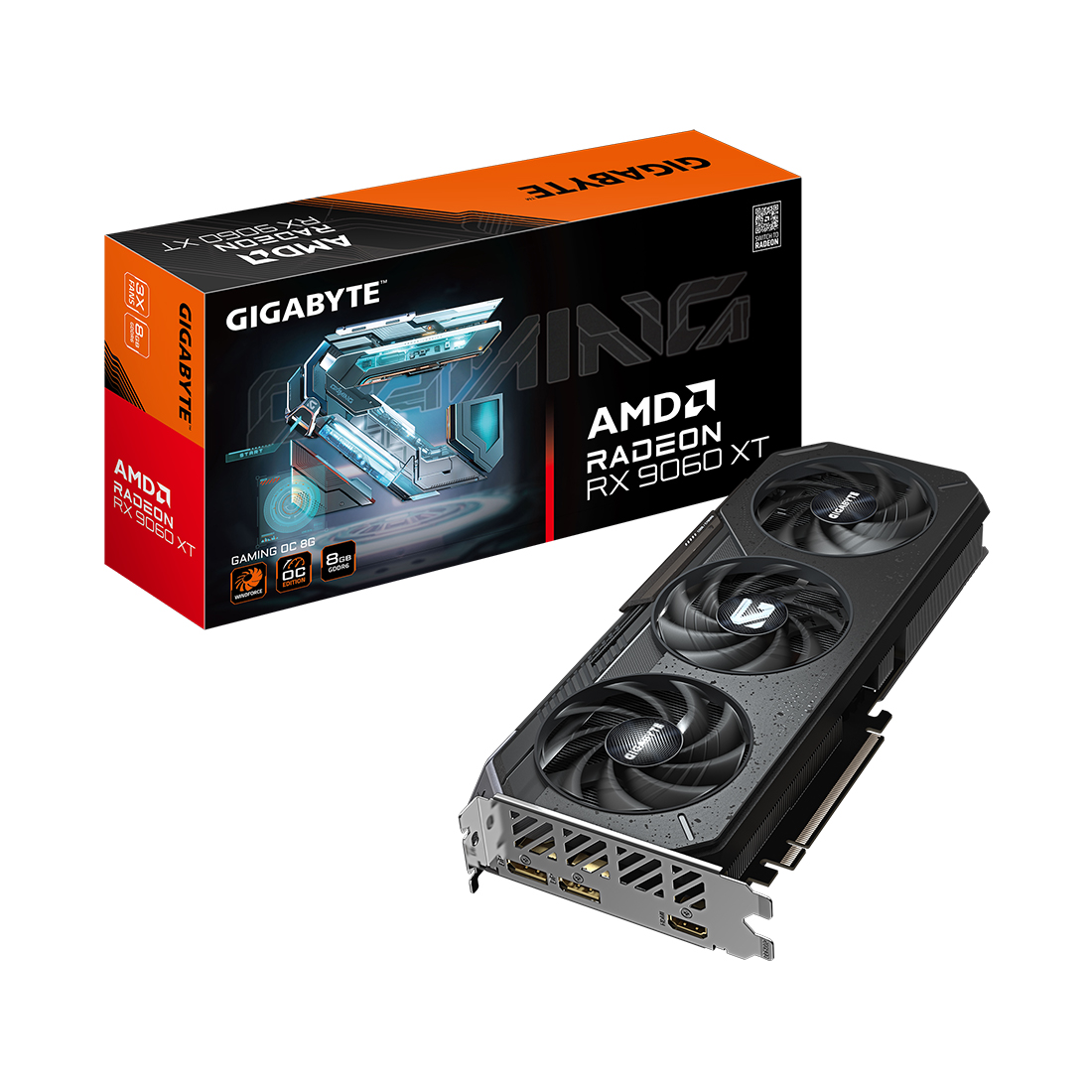 Видеокарта Gigabyte (GV-R9060XTGAMING OC-8GD) Radeon RX 9060 XT GAMING OC 8G — фото, характеристики