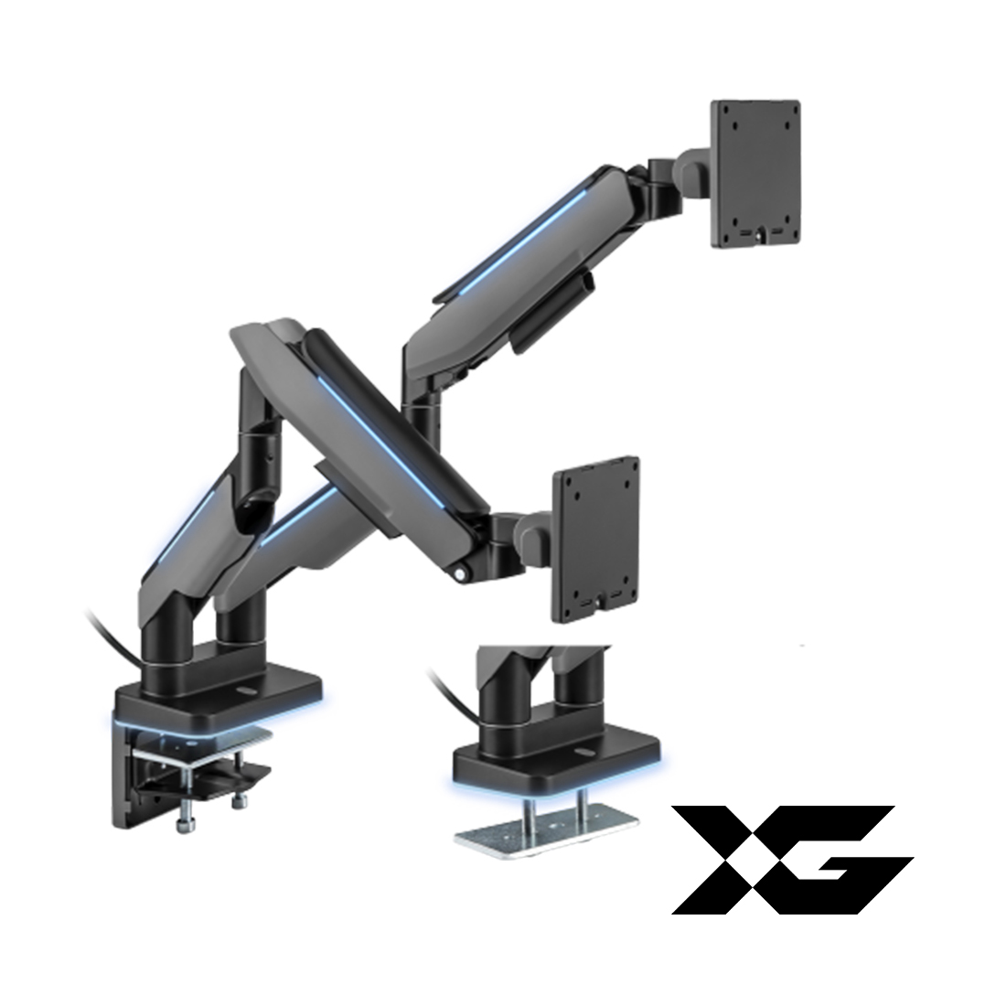 Настольный кронштейн с газлифтом XG MGG-1735D grey для 2-х мониторов (17"-35") Серый — фото, характеристики