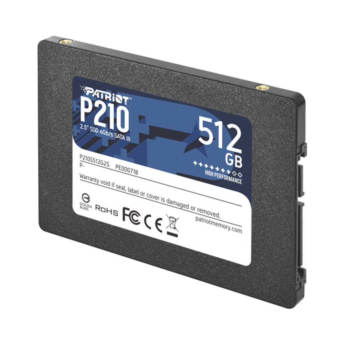 Твердотельный накопитель SSD Patriot P210 512GB SATA — фото, характеристики