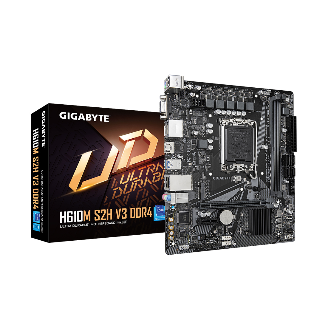 Материнская плата Gigabyte H610M S2H V3 DDR4 — фото, характеристики