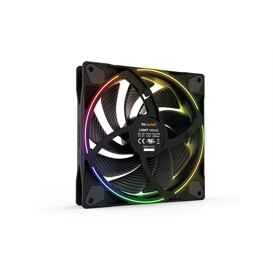 Вентилятор для компьютерного корпуса Bequiet! Light Wings 140mm PWM high-speed ARGB — фото, характеристики