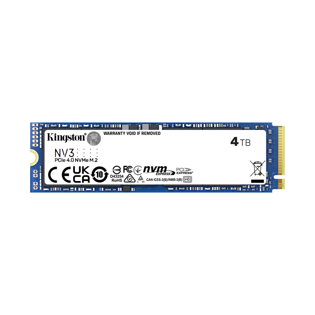 Твердотельный накопитель SSD Kingston NV3 SNV3S/4000G M.2 NVMe PCIe 4.0x4 — фото, характеристики