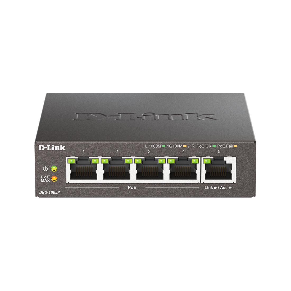 Коммутатор D-Link DGS-1005P/B3A — детальное фото