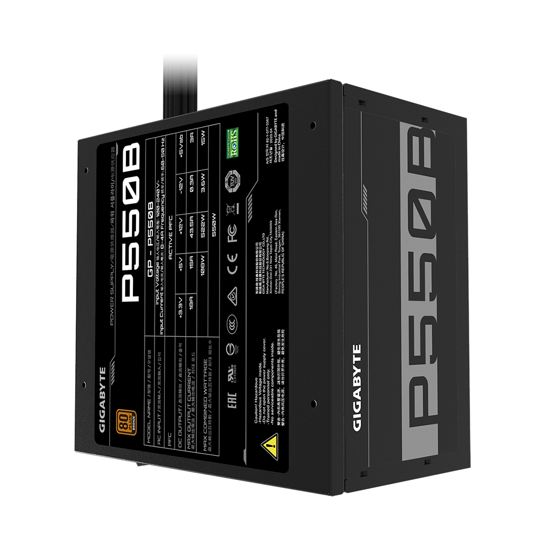 Блок питания Gigabyte GP-P550B — фото, характеристики