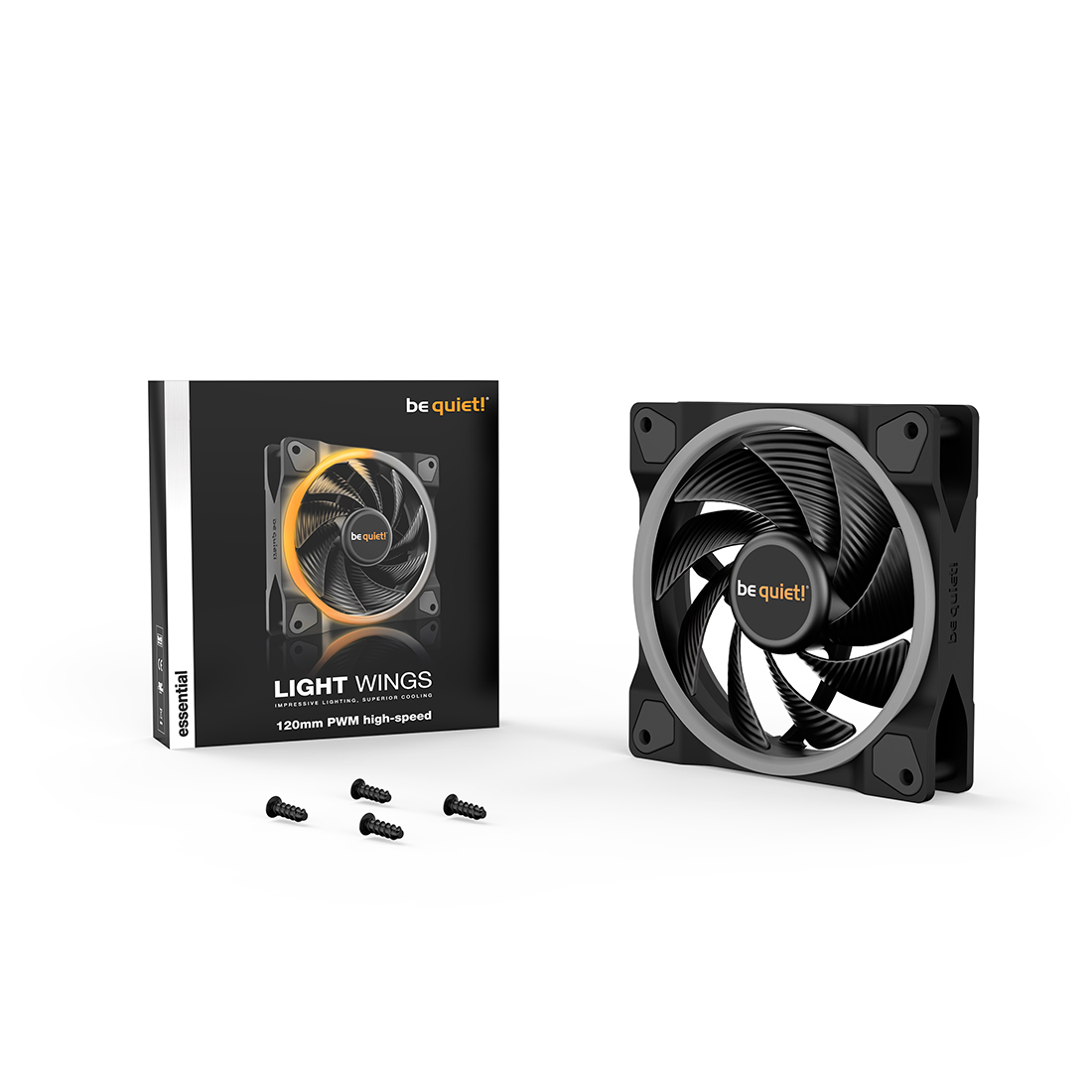Вентилятор для компьютерного корпуса Bequiet! Light Wings 120mm PWM high-speed ARGB — фото, характеристики