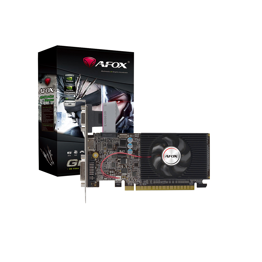Видеокарта AFOX GT610 2GB D3 LP Single Fan (AF610-2048D3L8) — фото, характеристики