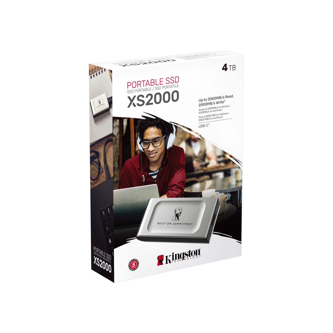 Внешний SSD диск Kingston 4TB XS2000 Черный