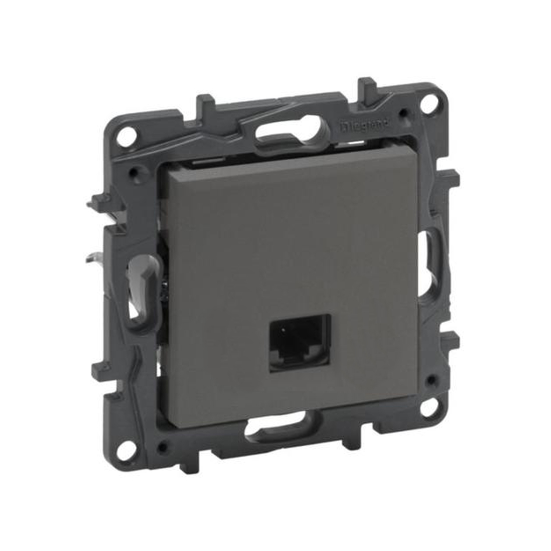 Информационная розетка одинарная Niloe Step RJ45 Кат.6 UTP Сталь