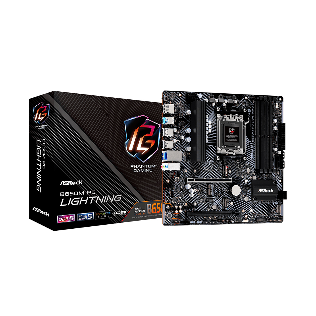Материнская плата ASRock B650M PG LIGHTNING — фото, характеристики