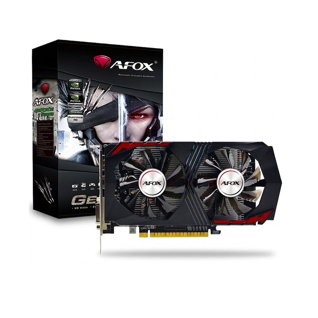 Видеокарта AFOX GTX1050Ti GAMING 4GB D5 Dual Fan (AF1050TI-4096D5H5-V10) — фото, характеристики