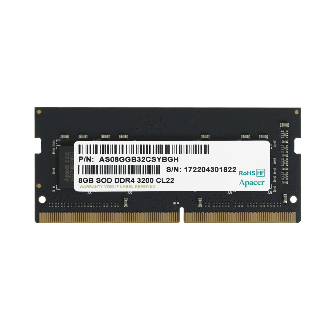 Модуль памяти для ноутбука Apacer ES.08G21.GSH 8GB 3200MHz — фото, характеристики