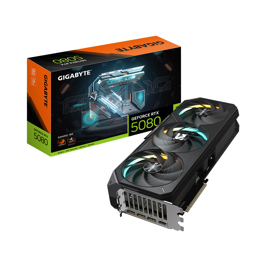 Видеокарта Gigabyte (GV-N5080GAMING-16GD) RTX5080 GAMING 16G — фото, характеристики
